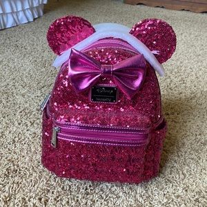 Pink sequin loungefly